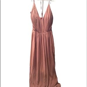 Rose Gold long dress. Only used once. Like new.